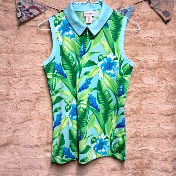 Tommy Bahama Floral Golf Tank NWT Size 6 - Picture 2 of 4